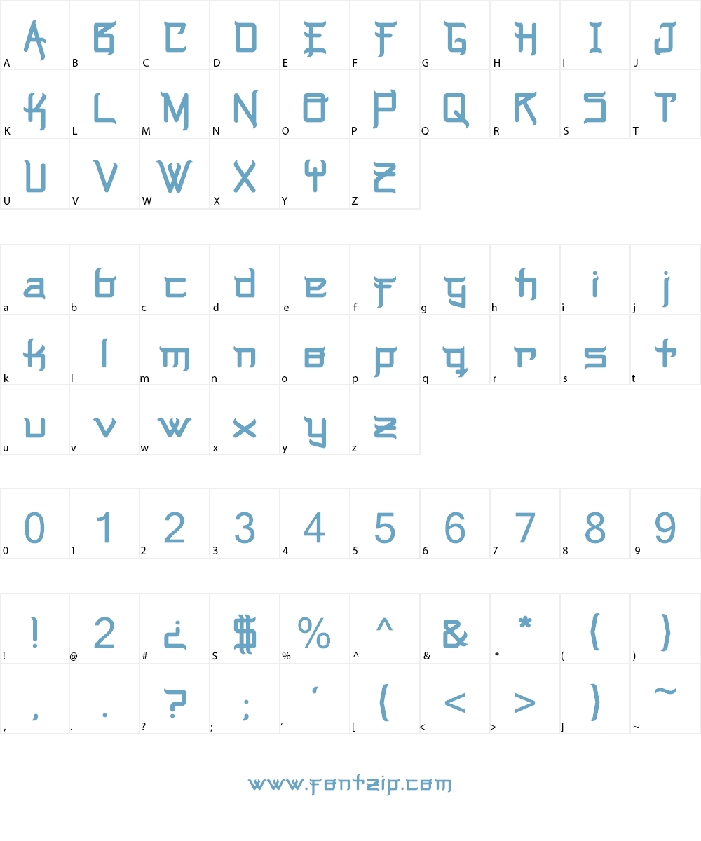 Music Warrior Font Character